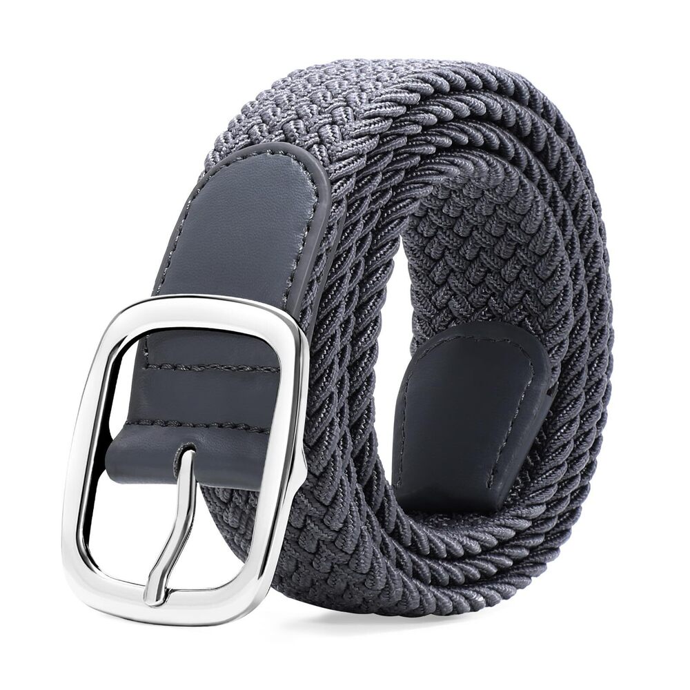 4439 Women Men Braided Stretch Elastic Belt For Pants Jeans Woven Casual